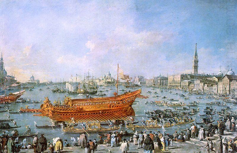 Francesco Guardi The Bucentaur Departs for the Lido on Ascension Day china oil painting image